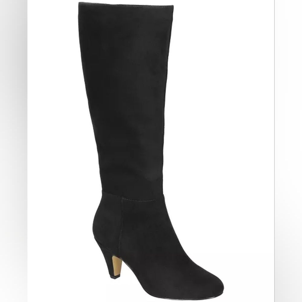 Bella Vita Women's Corinne Suede Inside Zip Wide Calf Tall Boots